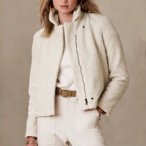 Banana Republic Boucle Sherpa Moto Jacket